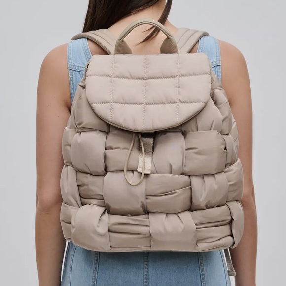 Anthropologie Sol and Selena Perception Woven Nylon Backpack - Picture 6 of 7